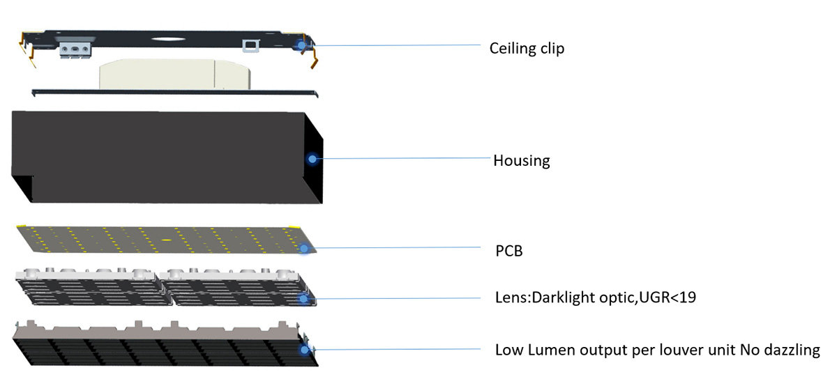 Lino grille Square luminaire (5)