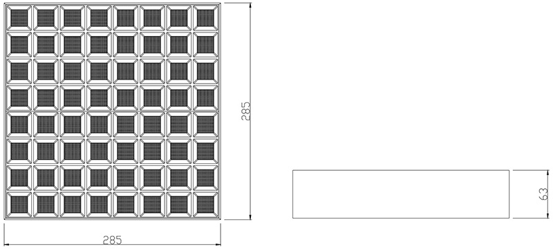 Lino grille Square luminaire (4)